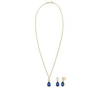 ELLI PREMIUM Parure de bijoux 'Vintage' bleu foncé / or, Taille One Size