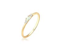 Elli Rond Cercle Amour Geo Bloggueur Opale 925 Argent Plaqué or