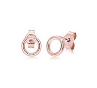 Elli Rond Cercle Base Geo Minimal 925 Argent Plaqué or Rosé