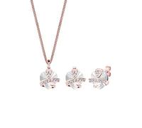 Elli Schmuckanthony Parure de bijoux pour femme en forme de cœur avec cristaux Swarovski en argent 925