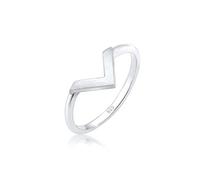 Elli Bague Femme en V Façonnent la Tendance de Base en Argent Sterling 925