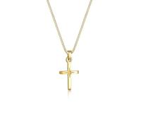 Elli Women's Cross Pendant Necklace in 925 Sterling Silver Gold-Plated