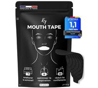 Ellicit® Mouth Tape for sleeping, pack de 30 Premium, scotch la bouche pour dormir, anti-ronflement, pansements anti-ronflement, tenue optimale même avec la barbe, 95% coton [taille universelle]