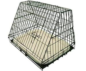 Ellie-Bo Cage Inclinée de Luxe, Taille M, 76,2 cm, Cage Pliable pour Chiens et Chiots, Avec Plateau Métallique Anti-Mâchonnements, Molleton et Avant Incliné pour Voiture, Noir