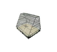Ellie-Bo Cage Inclinée de Luxe, Taille M, 76,2 cm, Cage Pliable pour Chiens et Chiots, Avec Plateau Métallique Anti-Mâchonnements, Molleton et Avant Incliné pour Voiture, Noir