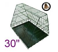 ELLIE-BO Cage inclinée pliante pour chien Taille M 54×76×54 cm Métallique antimastication Noir