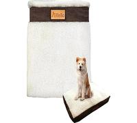 Ellie-Bo Chien de Rechange Housse de Matelas avec Dessus Imitation Daim et Peau de Mouton, 100 x 66 cm, XL, Marron