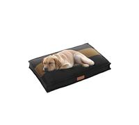 Ellie-Bo Lit d'intérieur pour Chien, Matelas Doux et Lavable, Housse en Toile de Polyester pour Cage de 91,4 cm, Taille L 87 x 57 x 10 cm, Rayures Noires et Marron