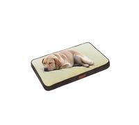 Ellie-Bo Lit pour Chien pour Cage ou Caisse de 91,4 cm Taille 87 x 57 cm Velours côtelé Marron sur Les côtés et Dessus en Fausse Fourrure Beige