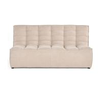 Ellie - canapé 2 places sans accoudoir en velours texturé - Beige