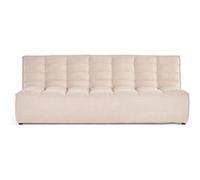Ellie - canapé 3 places sans accoudoir en velours texturé - Beige Beige G