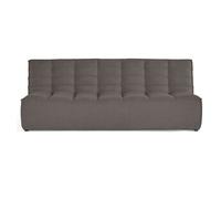 Ellie - module d'assise sans accoudoir 3 places en velours texturé - Gris