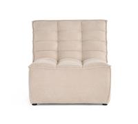 Ellie - fauteuil sans accoudoir en velours texturé - Beige Beige G