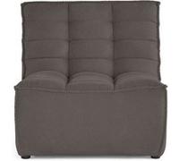 Ellie - module d'assise sans accoudoir en velours texturé - Gris