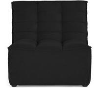 Ellie - fauteuil sans accoudoir en velours texturé - Noir Noir G