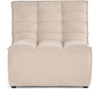 Ellie - fauteuil sans accoudoir en velours texturé - Beige Beige G