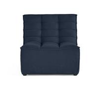 Ellie - fauteuil sans accoudoir en velours texturé - Bleu marine Bleu marine G