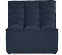 Ellie - fauteuil sans accoudoir en velours texturé - Bleu marine