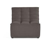 Ellie - fauteuil sans accoudoir en velours texturé - Gris