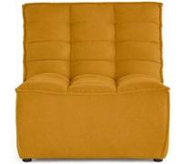 Ellie - module d'assise sans accoudoir en velours texturé - Jaune Jaune