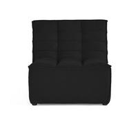 Ellie - fauteuil sans accoudoir en velours texturé - Noir Noir G