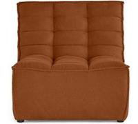 Ellie - module d'assise sans accoudoir en velours texturé - Terracotta Terracotta
