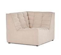 Ellie - module d'angle en velours texturé - Beige