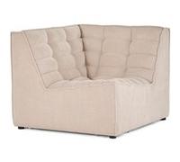 Lisa Design - Ellie - Module d'angle en Velours texturé, Beige