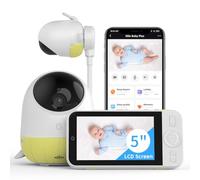 Ellie Moniteur intelligent pour bébé, moniteur sans WiFi ou WiFi avec caméra et audio, suivi du sommeil et analyse, alarme faciale couverte, détection de respiration, 2,5 KHD, détection des pleurs,