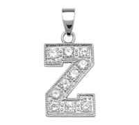 Ellie Rose London Pendentif initiale en argent serti de zircones G6126/Z