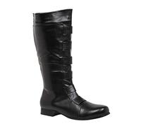 Ellie Shoes Adult Black Superhero Boots Medium