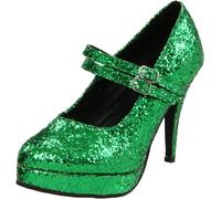 Ellie Shoes Escarpins Maryjane 421-Jane-G pour Femme, Multicolore, Taille Unique, Paillettes Vertes., 42 EU
