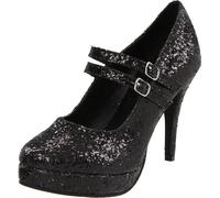 Ellie Shoes Escarpins Maryjane 421-Jane-G pour Femme, Noir pailleté, 38.5 EU
