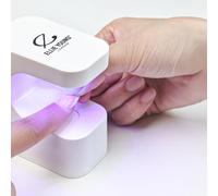 Ellie Young Mini lampe à ongles UV LED, lampe de durcissement portable 6 W, design en forme de U avec 6 perles LED, minuterie 60/90s, alimentation de type C - Parfait pour les manucures et les voyages
