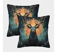 EllieAu Lot De 2 Pièces Housses De Coussin Ducks Magiques Throw Taie d'oreiller Animaux Lavable pour Canapé Salon Chambre Enfants Maison Décoration 50x50cm
