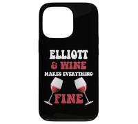 Elliott and Wine Make Everything Fine Name Elliott Coque pour iPhone 13 Pro