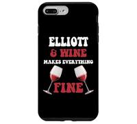 Elliott and Wine Make Everything Fine Name Elliott Coque pour iPhone 7 Plus/8 Plus