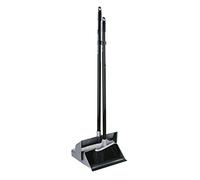 Elliott Ensemble de pelle à poussière et de brosse Basic Lobby, ensemble balai vertical et porte-poussière, idéal pour un usage domestique, fourni avec un plan gris et des poignées noires
