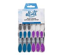 Elliott Lot de 24 Pinces à Linge softgrip avec extrémités Motif ondulations