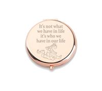 Elliott Miroir de maquillage en forme de dragon It's Not What We Have In Life It's Who We Have In Our Life Cadeau pour les fans de films de dessin animé Cadeau pour les amateurs de dragon (Miroir de