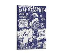 Elliott Smith Poster sur toile avec cadre pour décoration murale salon ou chambre à coucher 50 x 75 cm