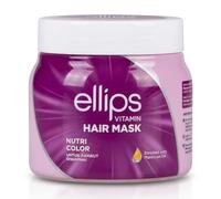 Ellips Masque Capillaire Vitaminé Nutri Color - Soin Intense à l'Huile d'Argan - Pour Cheveux Colorés - 200g