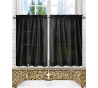 Ellis Curtain Stacey Paire de Rideaux sur Mesure Noir 142 x 114 cm