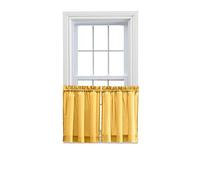 Ellis Curtain Stacey Paire de Rideaux Transparents sur Mesure, Jaune 142 x 61 cm
