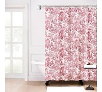 Ellis Curtain Victoria Park Rideau de Douche en Toile, Rouge