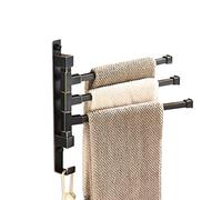 ELLO&ALLO Porte-Serviettes pivotant en Bronze huilé pour Salle de Bain avec Crochets à 3 Bras