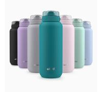 Ello Cooper Bouteille d'eau isotherme en acier inoxydable avec paille en silicone antimicrobien 650 ml Antigua