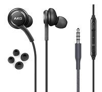 ElloGear - Écouteurs stéréo OEM pour Samsung Galaxy S10, S10e Plus - filaires - conçu par AKG - avec Microphone et Boutons de Volume (Noir)
