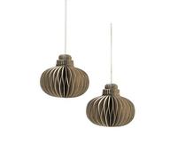 Ello's Christmas Tree Hang, Noisette Ronde, Nature, Pack de 2