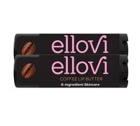 Ellovi Baume à lèvres naturel - Café - Assez pur pour manger - Fabriqué à partir de 6 ingrédients végétaliens - Soin des lèvres hydratant pour toute la journée (lot de 2)